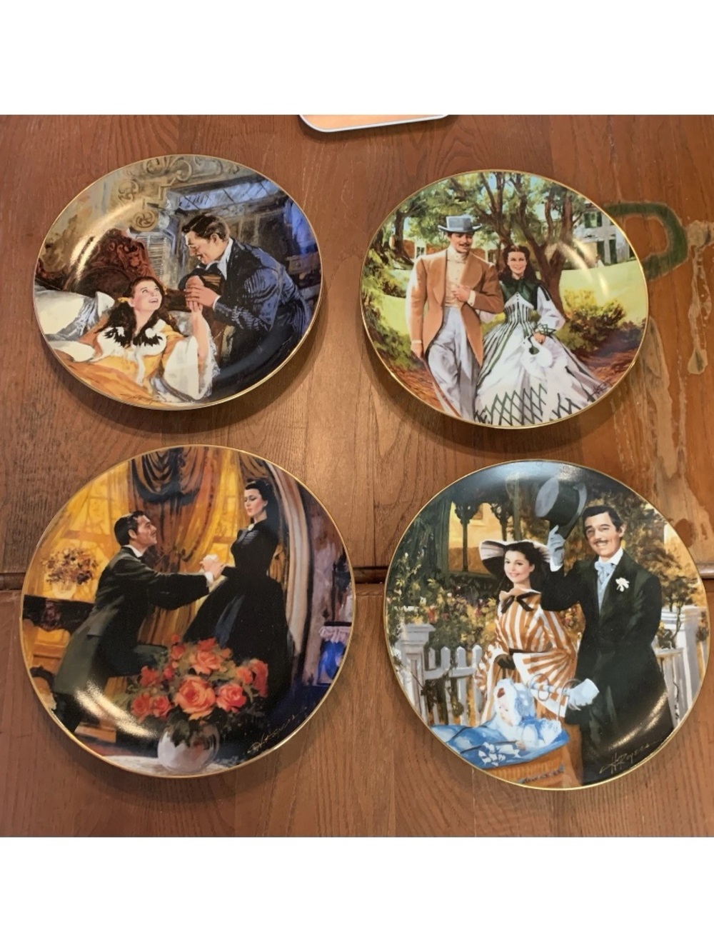 Gone With The Wind Golden Anniversary Collectors Plates Set 4